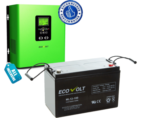 Комплект ИБП TERMO 812+АКБ ECOVOLT  ML 12-100