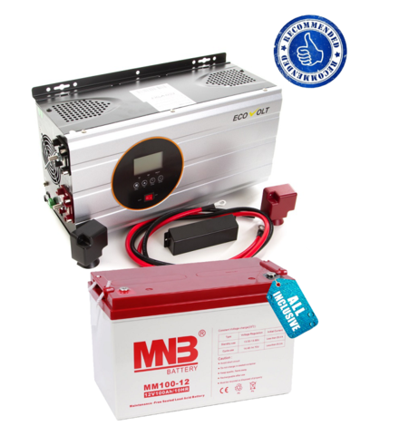 Комплект ИБП ECOVOLT PRO 1012 и MNB MM 100-12
