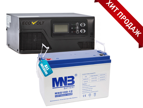 Комплект ИБП ECOVOLT SMART 812+MNB MNG100-12
